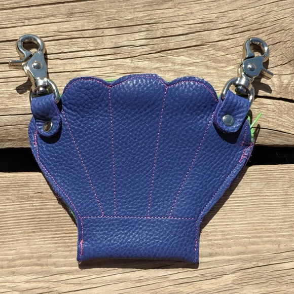 Mermaid seashell fannypack clip hip bag pouch ๐งโโ Leather Wallet Purse - Picture 3 of 8